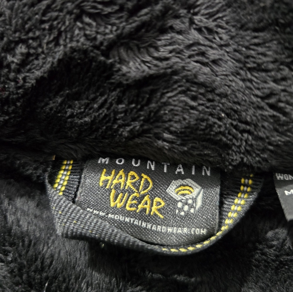 Mountain Hardwear Soft Shell Utility Moto Hooded Bomber jacket Coat black cozy S - Picture 4 of 15